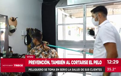 Peluquero “anti coronavirus” en Mariano