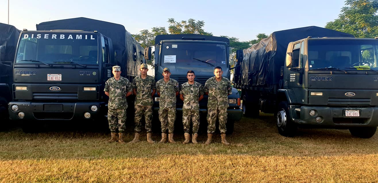 Unos 35 buses serán puestos a disposición de la ciudadanía para el traslado de pasajeros. Foto: Comando Logístico de las Fuerzas Armadas del Paraguay (Facebook).