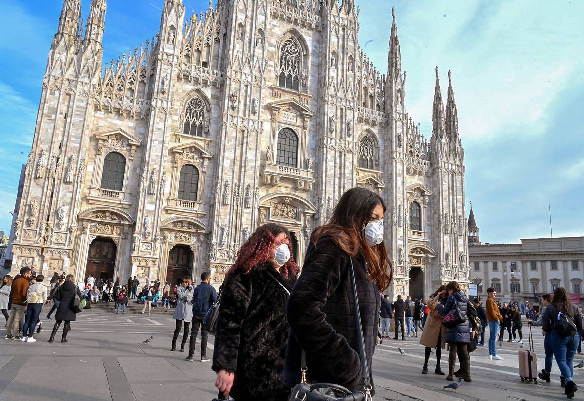 Piazza del Duomo, ayer, en el centro de Milán, Italia. Foto: Andreas Solaro, AFP