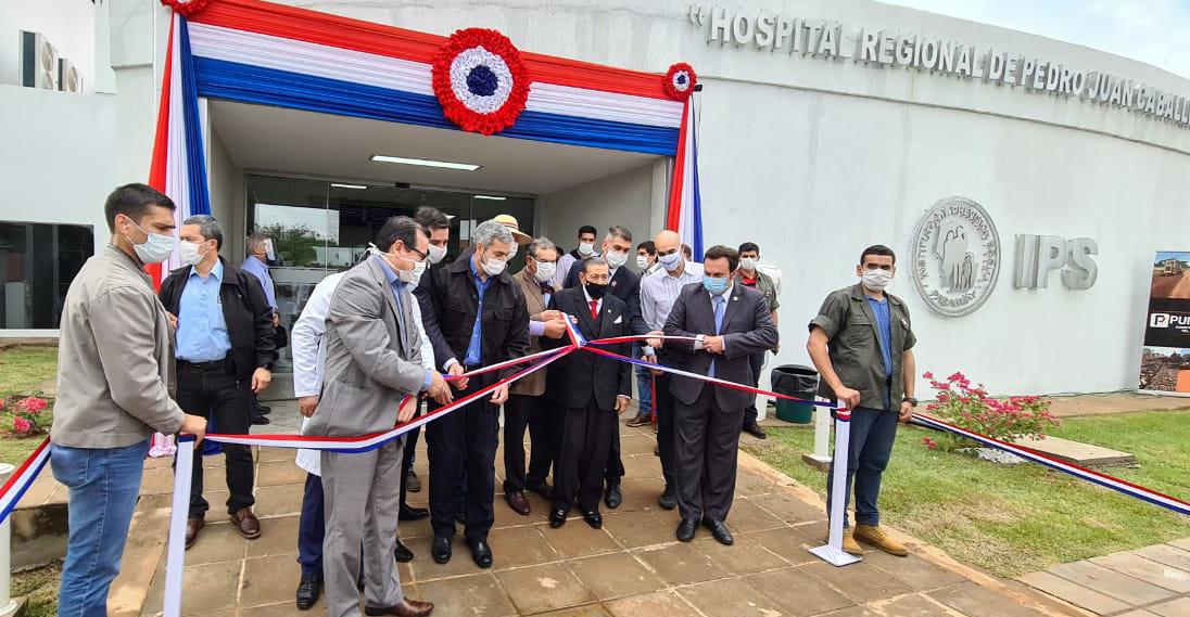 El nuevo Hospital Regional de IPS en Amambay fue inaugurado también esta mañana. Foto: IPS