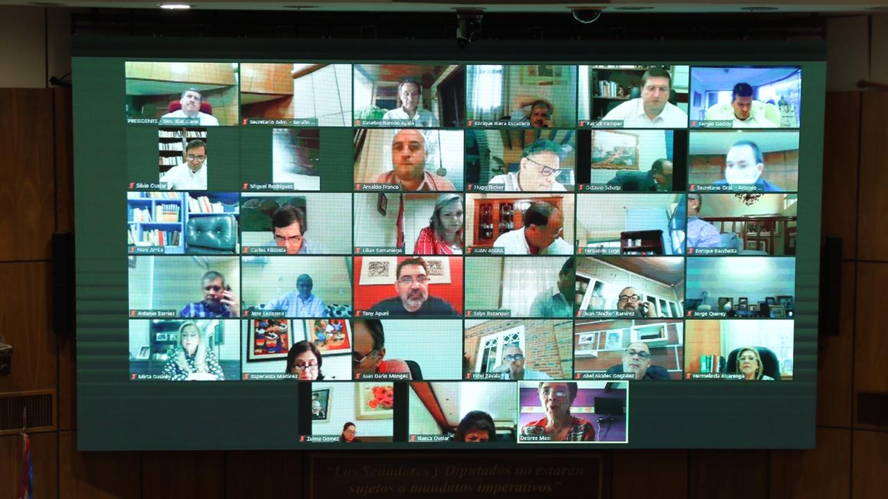 Sesión ordinaria de la Cámara Alta, el pasado 21 de mayo. Foto: @SenadoresPy