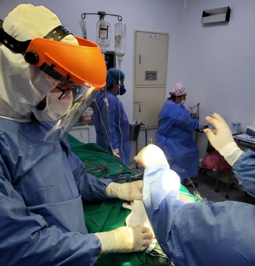 Imagen del procedimiento llevado a cabo en el Hospital Regional de PJC.
