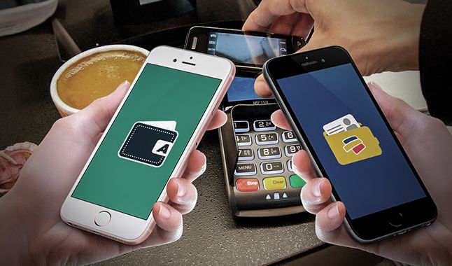 Imagen ilustración de billeteras y pagos electrónicos.