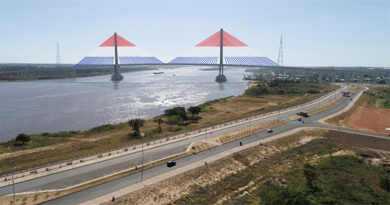 Puente visto desde la Costanera de Asunción.