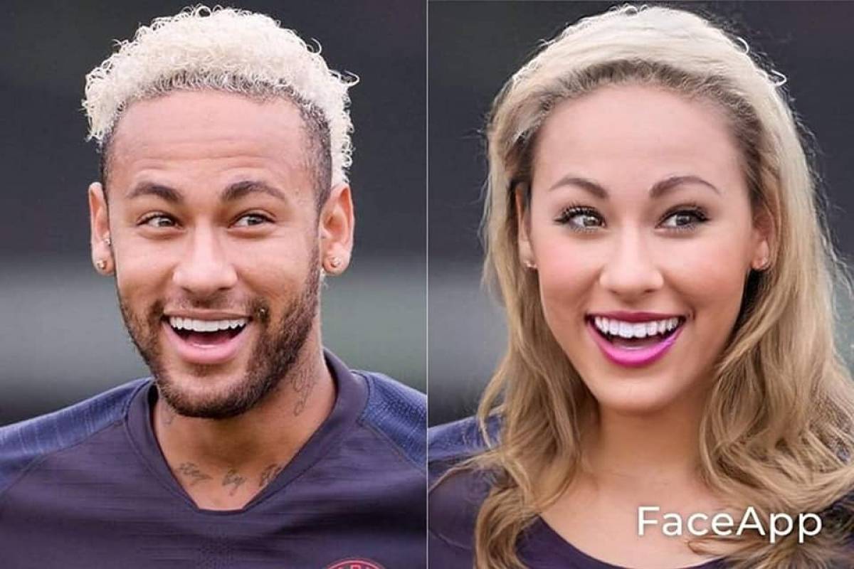 Los internautas probaron cómo se verían algunos famosos, como Neymar, si fueran del sexo opuesto.
