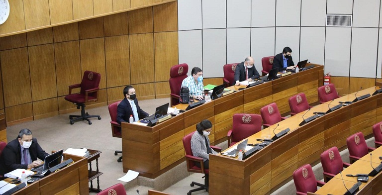 Pleno de la Cámara de Senadores en sesión.