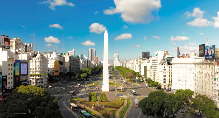 Buenos Aires, Argentina. Vista al Obelisco.