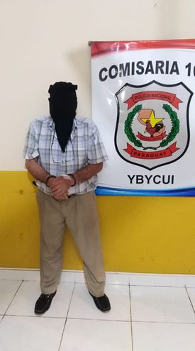 Silverio Riveros Gómez, exconcejal de Ybycuí, se entregó por el asesinato de un chapista. Foto: Gentileza