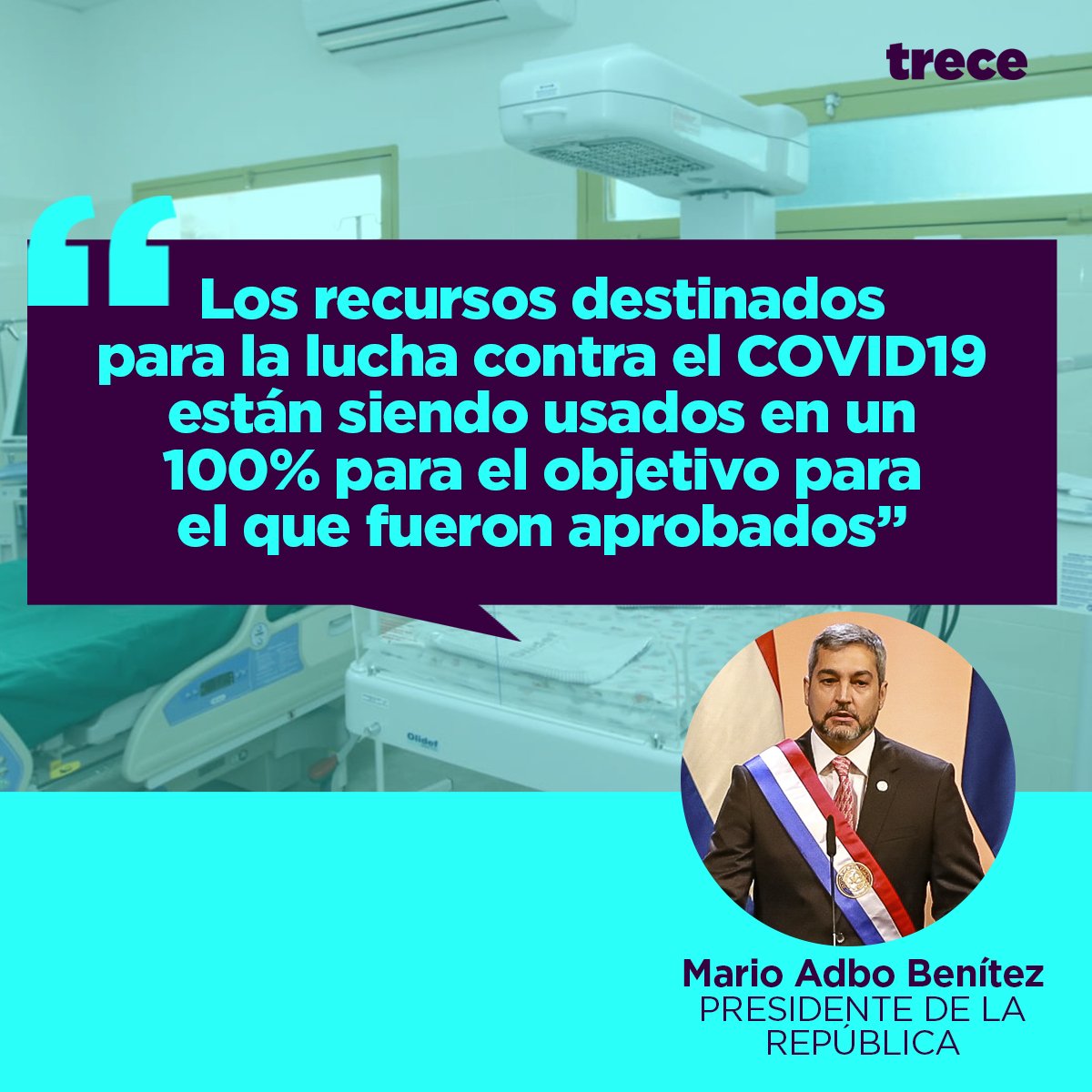 Mario Abdo Benítez durante su informe de gestión. Fuente: Trece