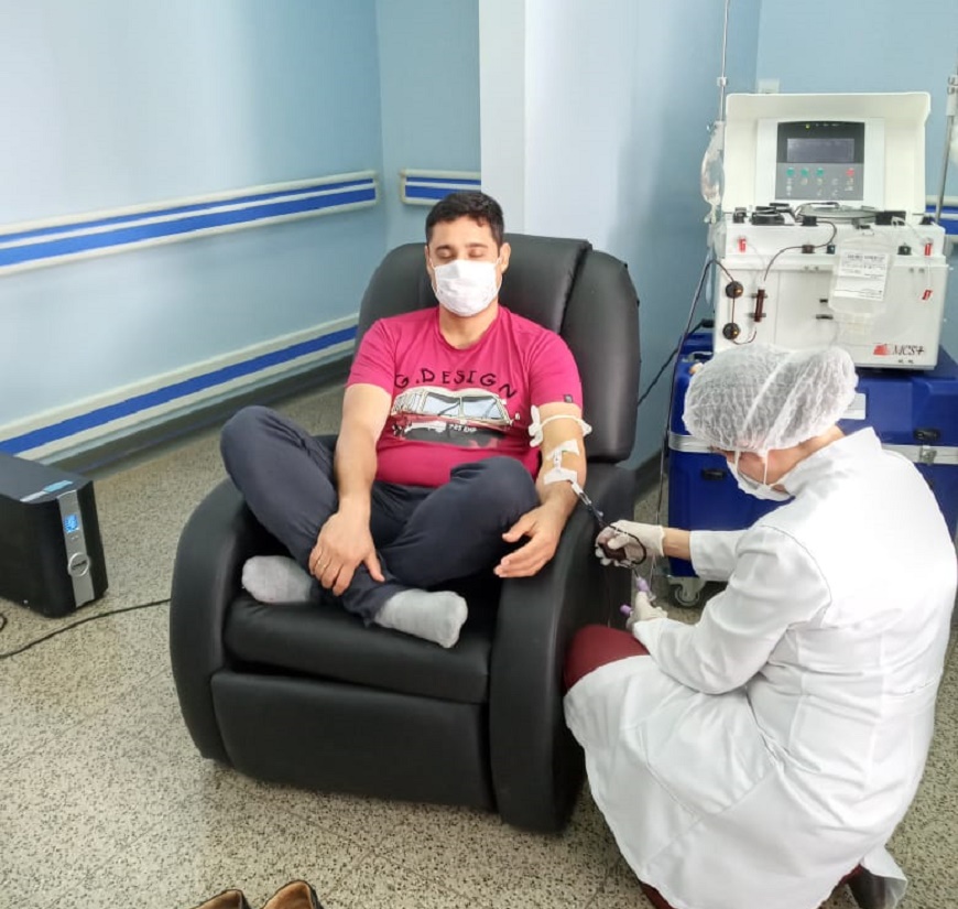 Este fin de semana se registró el primer donante de plasma de CDE. Foto: Ministerio de Salud