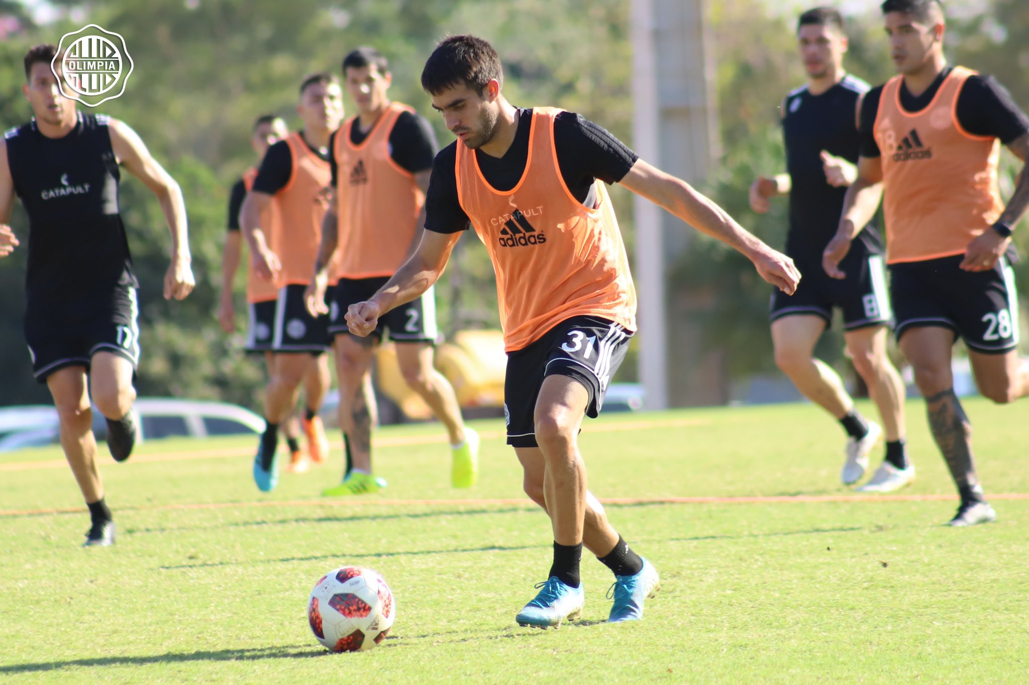 Entrenamiento del Club Olimpia. Foto: @elClubOlimpia