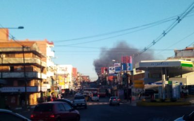 Reportan incendio de ómnibus en el Mercado 4