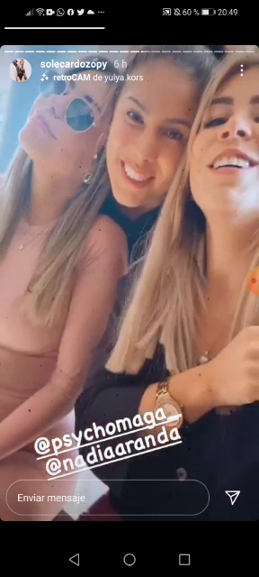 En las stories de la cuenta de Instagram de Soledad Cardozo, se veía a las tres modelos cantando abrazadas. Foto: Captura de pantalla