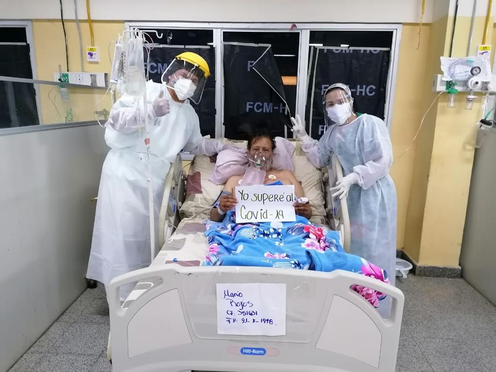 Paciente recuperado de Covid-19 en el Hospital de Clínicas