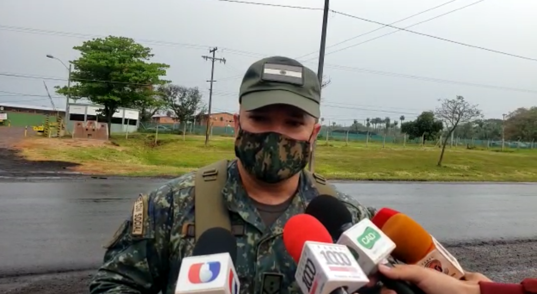 Teniente coronel Luis Apesteguía, vocero de la Fuerza de Tarea Conjunta (FTC). Foto: Captura video / Joel Riveros, corresponsal de Concepción del Grupo JBB.