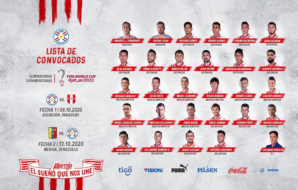 lista de convocados a la albirroja.