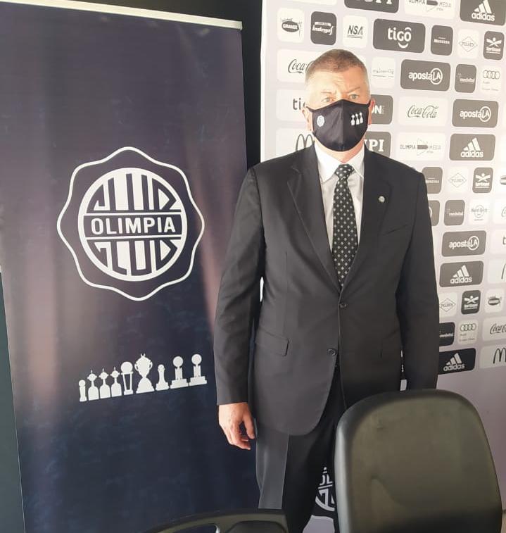 Miguel Brunotte, nuevo presidente del Club Olimpia. Foto: Juanse Álvarez, camarógrafo Deportes Grupo JBB.