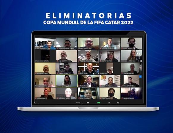 La reunión fue realizada a fin de poner a punto los Protocolos de Operaciones en las primeras fechas de las Eliminatorias. Foto: CONMEBOL.