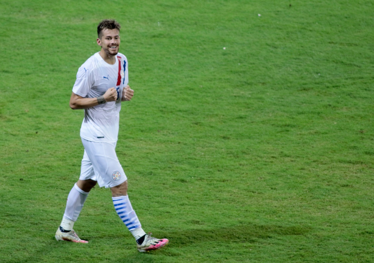 Gastón Giménez, autor del gol de la victoria paraguaya.