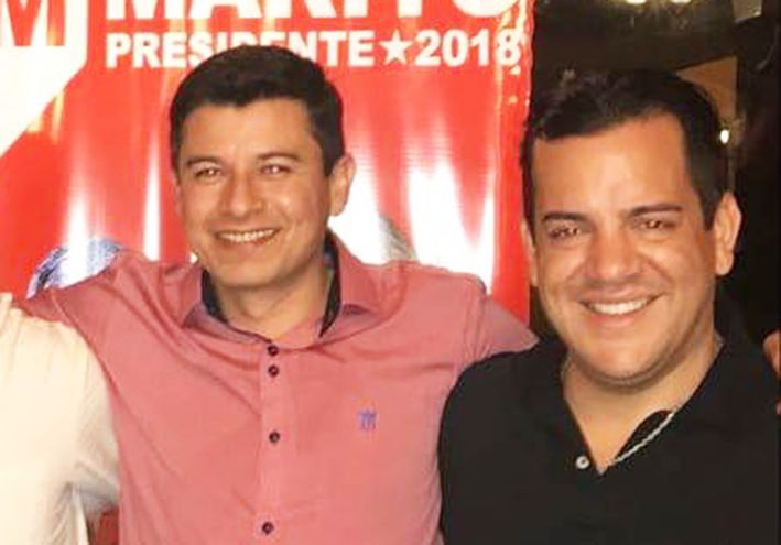 Mario Vega, junto a Rodolfo Friedmann.