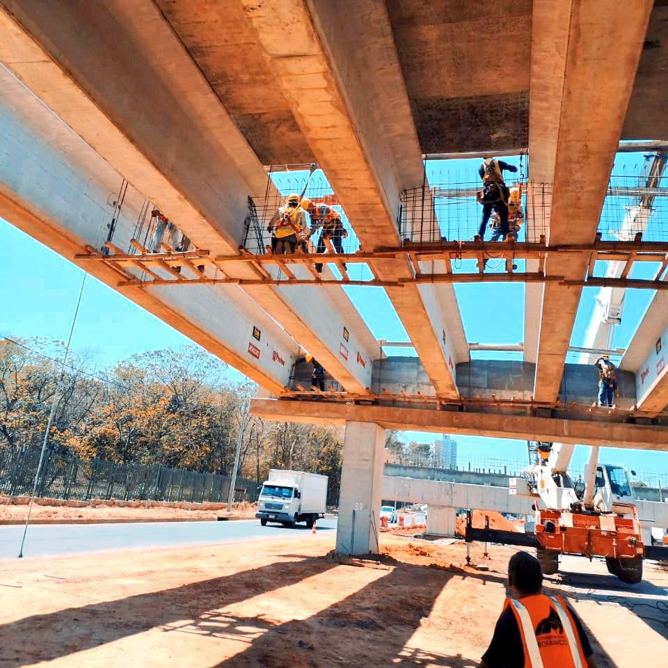 Los trabajos para la rampa de acceso al viaducto del Corredor Vial Botánico han iniciado. Foto: @mopcparaguay