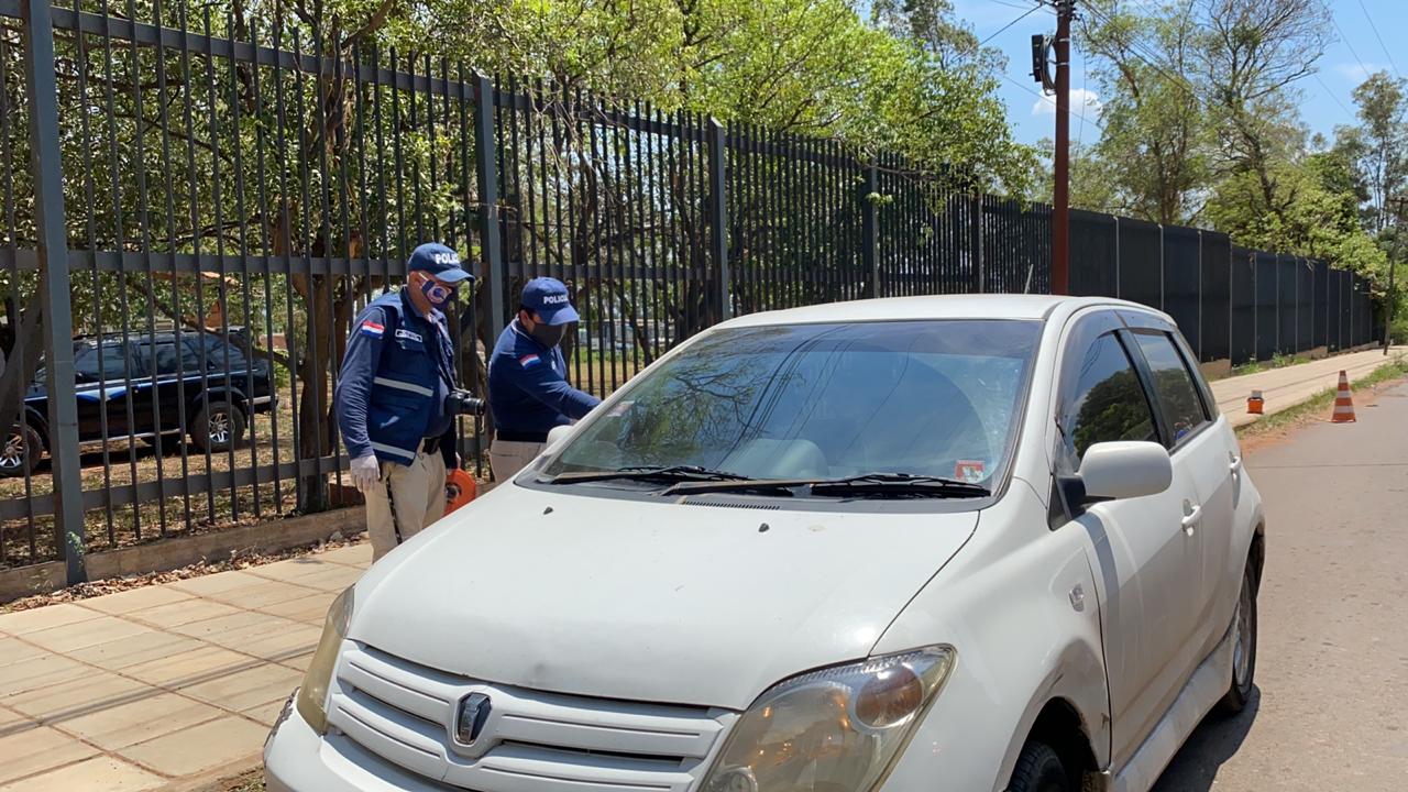 Los trabajadores fueron interceptados a tiros por los malvivientes. Foto: Gentileza.