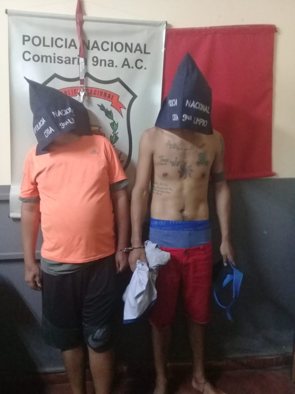 Ambos detenidos cuentan con varios antecedentes penales. Foto: Gentileza.