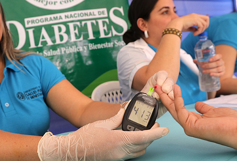 Prueba de insulina en sangre.