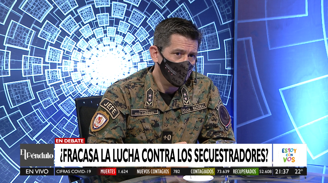 Comisario Nimio Cardozo, jefe policial del Departamento Antisecuestro de la Policía Nacional. Foto: Captura de pantalla.