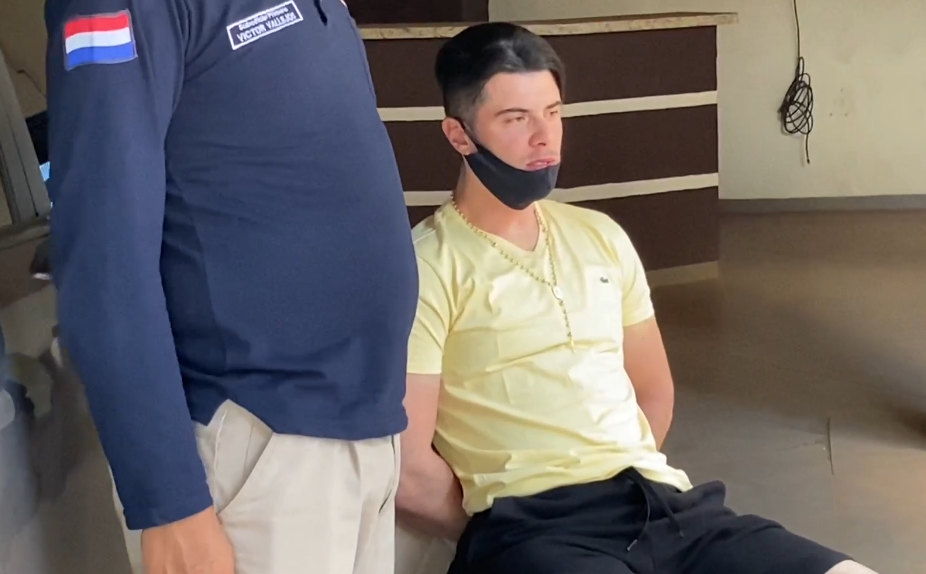 Flavio Arruda Guillerme fue detenido en la tarde de este sábado. Foto: Captura de pantalla / Video: Raúl Ortiz, corresponsal del Grupo JBB de Amambay.