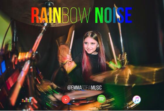 "Rainbow Noise" es el primer tema original de Emma Sofía. Foto: Gentileza.