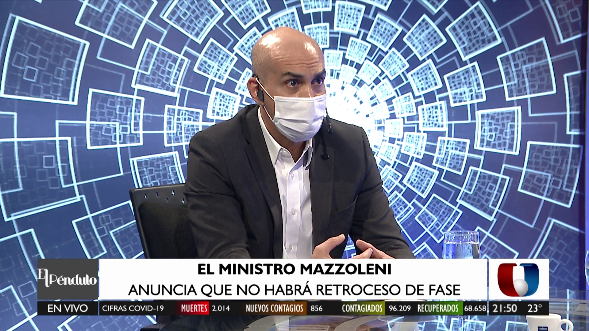 Julio Mazzoleni, ministro de Salud. Foto: Captura de pantalla - El Péndulo.
