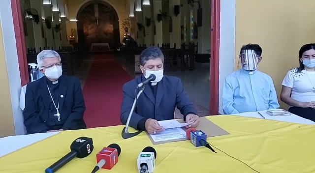 Conferencia de prensa - Mesa de la Solidaridad y de las Informaciones. Foto: Captura de pantalla / Video: Joel Riveros, corresponsal de la zona del Grupo JBB.