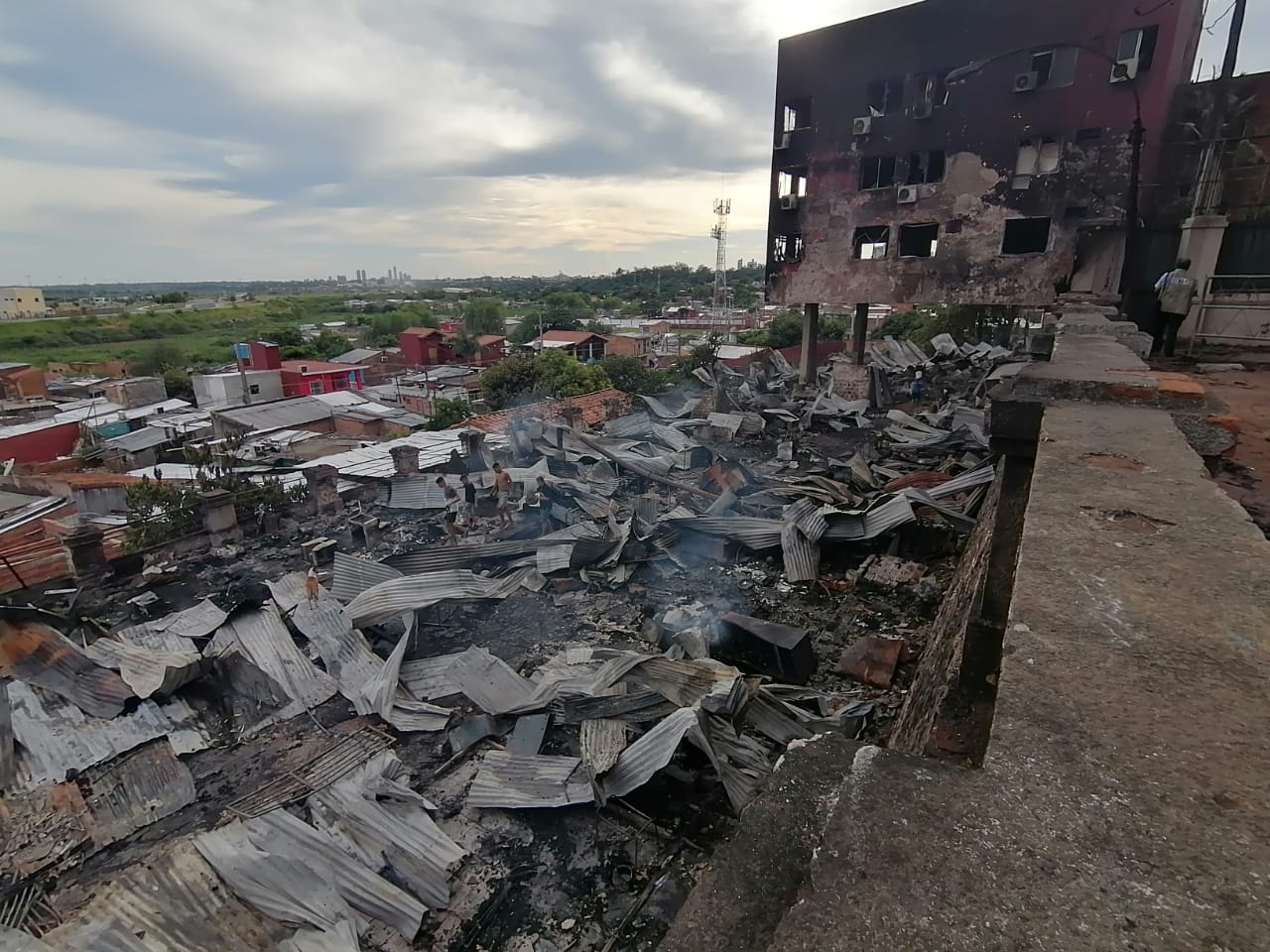 El bloque norte del Cabildo se vio afectado por el incendio. Foto: Cabildo