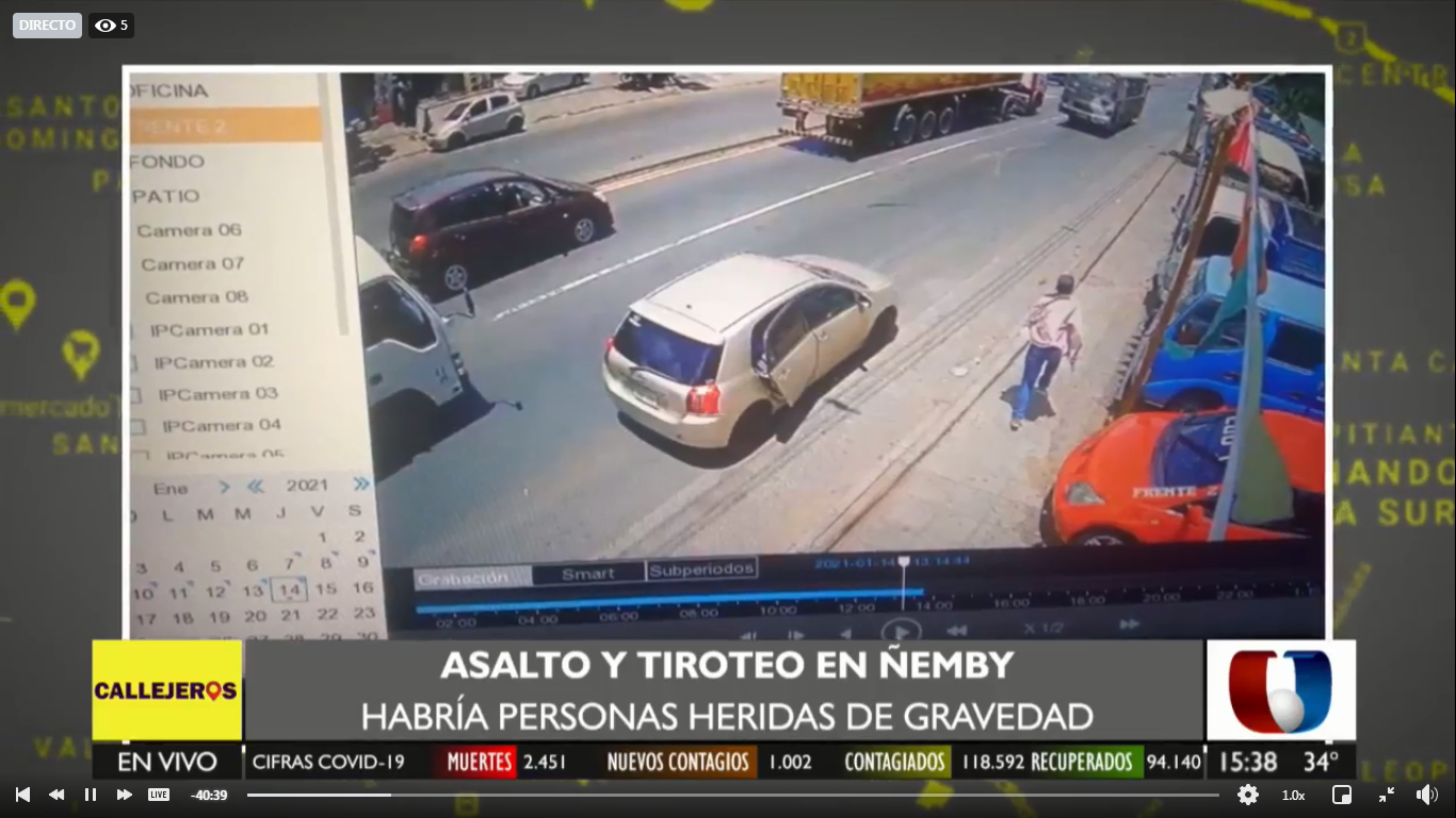 Dos violentos asaltos simultáneos en Ñemby