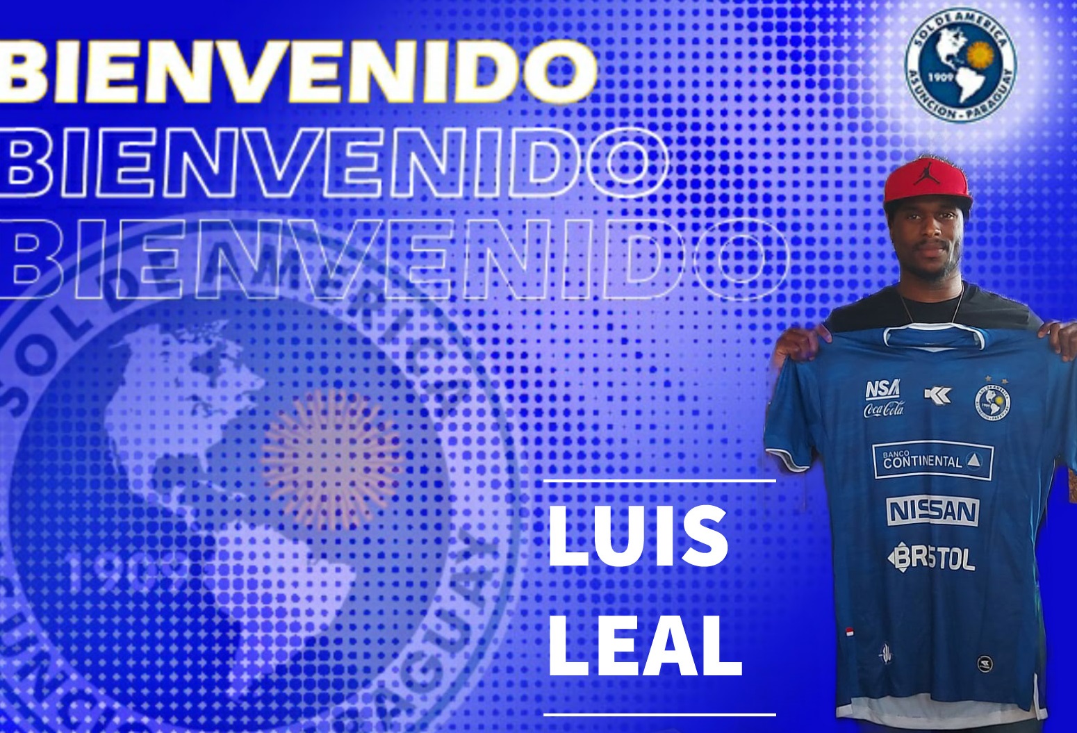 Luis Leal es nuevo jugador de Sol de América. Foto: @SoldeamericaPy