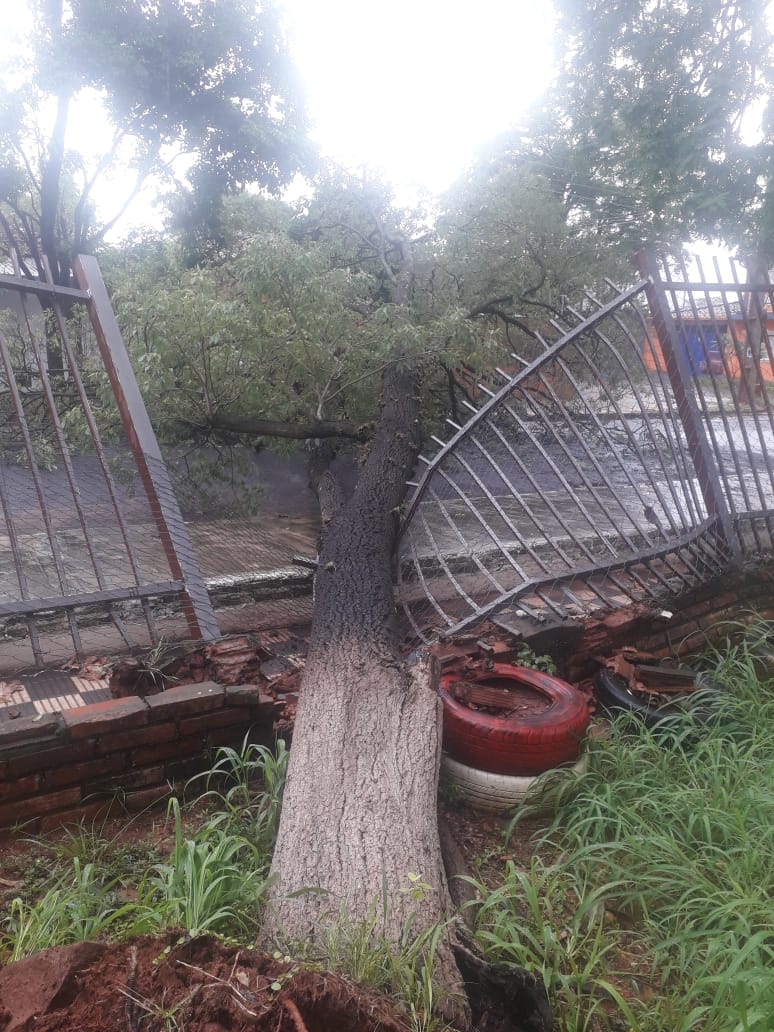 Destrozos a causa del temporal en Colegio Ysaty