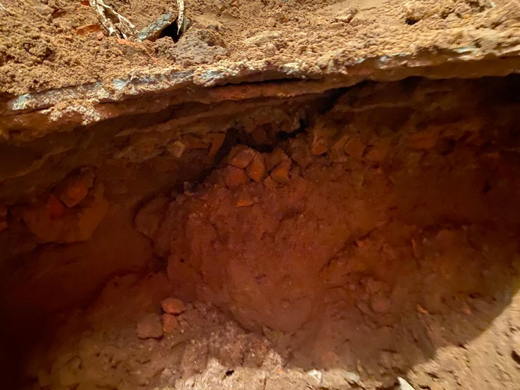 Descartan que hueco hallado en Tacumbú sea un túnel. Foto: Ministerio de Justicia.