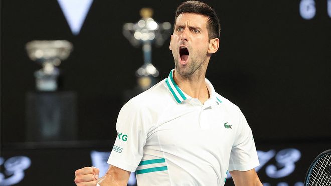 Novak Djokovic a la final del Australia Open. Foto: AFP.