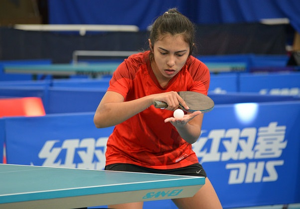 Leyla Gómez, tenista de mesa paraguaya. Foto: SND.
