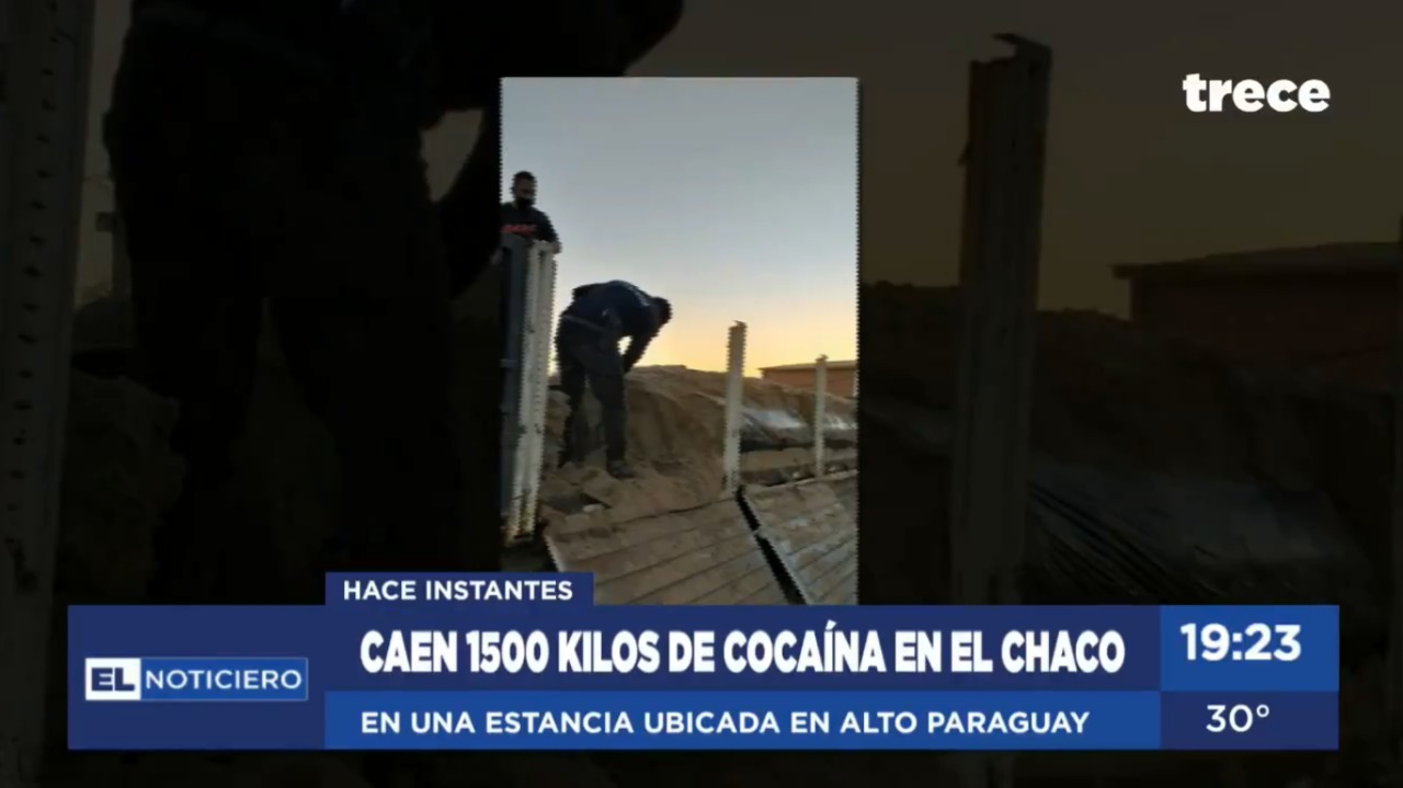 Incautan 1.500 kilos de cocaína en el Chaco