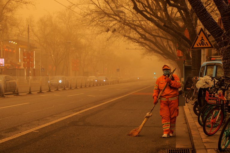 Beijing amaneció con extraño paisaje apocalíptico