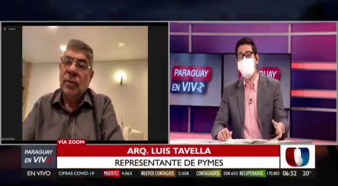 Luis Talavera, represante de Pymes. Foto: captura de pantalla.