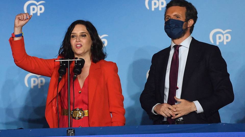 Isabel Díaz Ayuso, presidenta del Partido Popular. Foto: AFP.