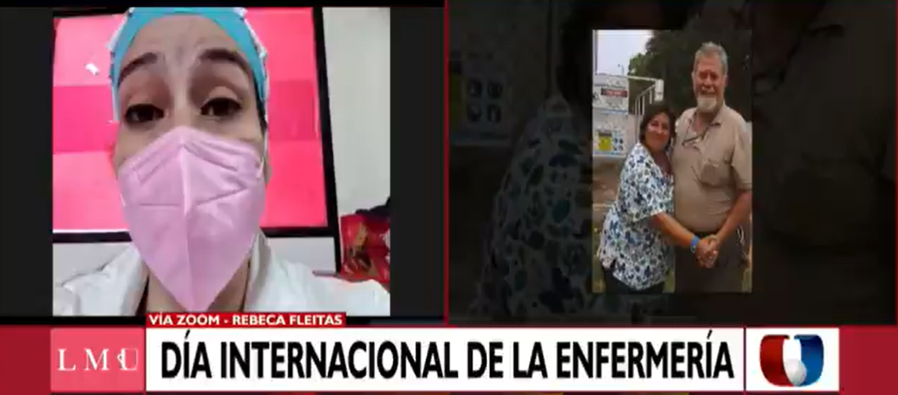 La Lic. Rebeca Fleitas contó su historia con mucha emoción. Foto: captura de pantalla.