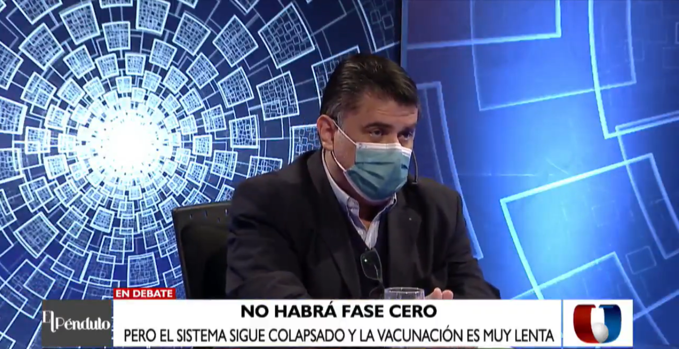 Julio Borba, ministro de Salud en El Péndulo. Foto: captura de pantalla.