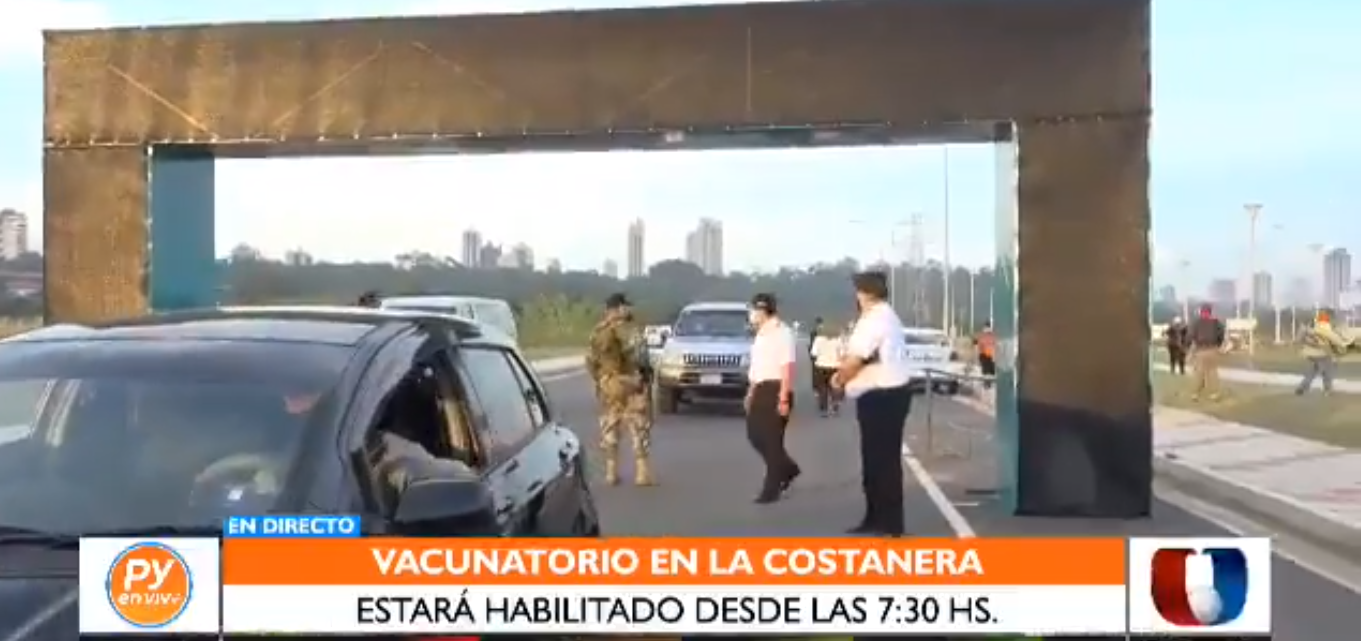 "Autovac" habilitado en la Costanera de Asunción. Foto: captura de pantalla.