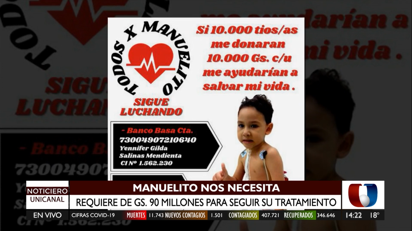 ¡Manuelito nos necesita!: debe viajar a Argentina para una cirugía del corazón