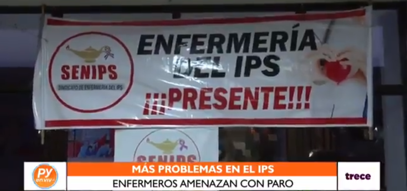 Enfermeros del IPS amenazan con paralizar hospitales.