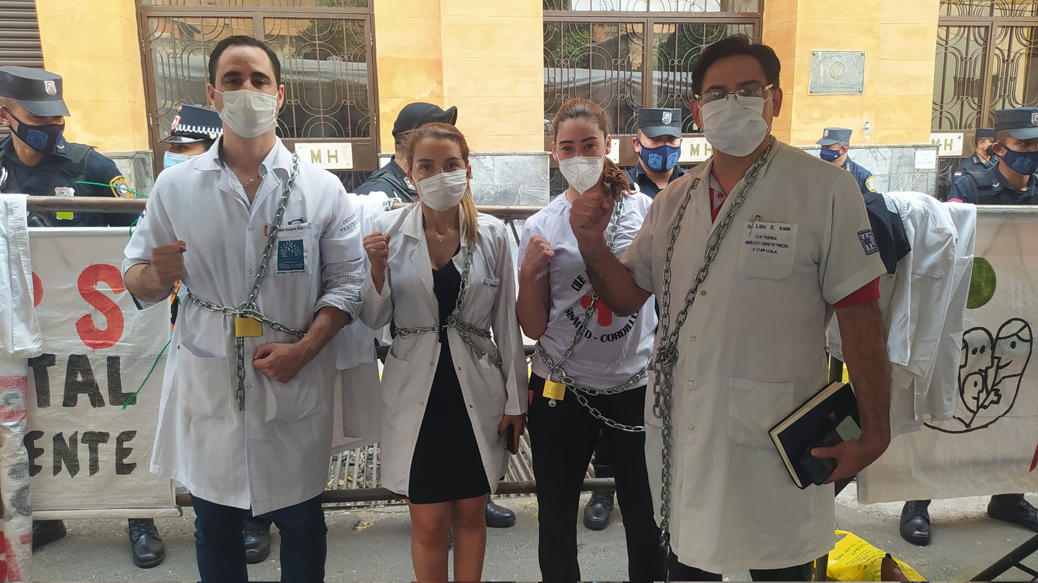 Médicos representantes del Sinamed. Foto: gentileza.